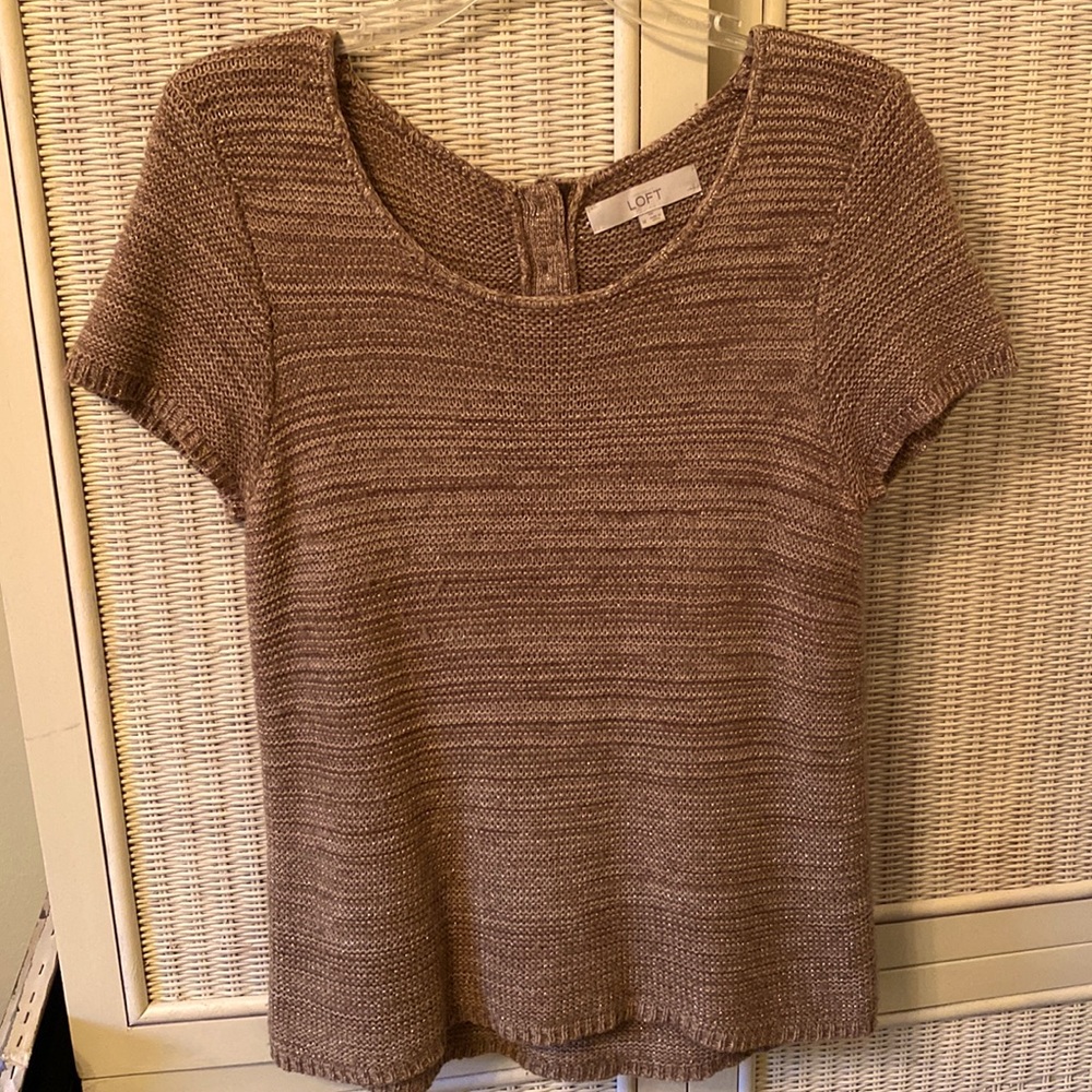 Loft sweater-camel with flecks of gold